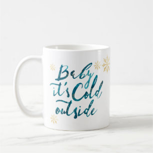 Mug Bébé c'est manuscrit bleu chic d'aquarelle