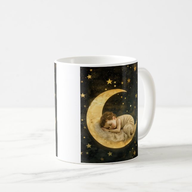 Mug Bébé dormant sur la Lune (Devant droit)