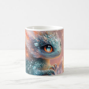 Mug Bébé Dragon Adorable avec Gemme de Cristal : Art F