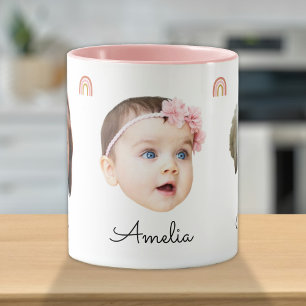 Mug Bébé Enfants Famille Face 3 Photos Arc-en-ciel Boh