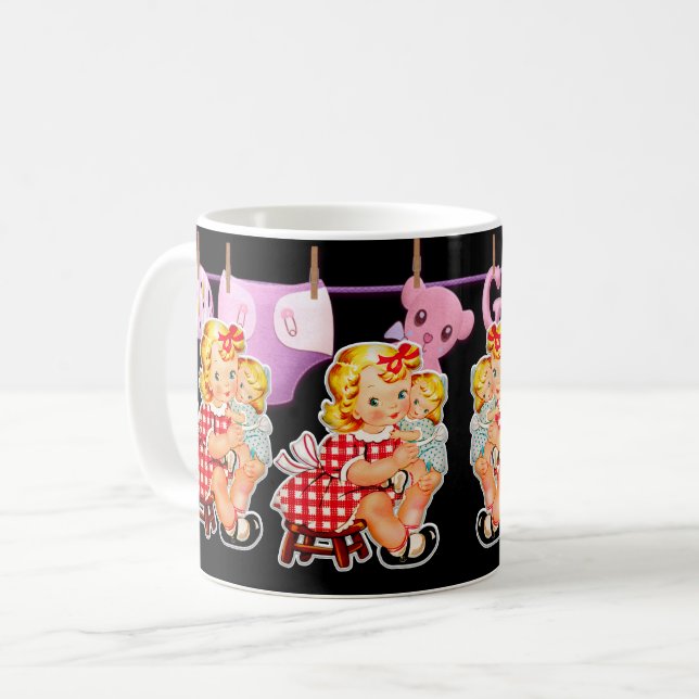 Mug Bébé Fille Parents et nouvelles familles (Devant gauche)