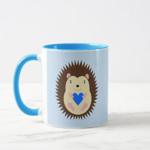 Mug Bébé Garçon Hérisson Cœur Bleu