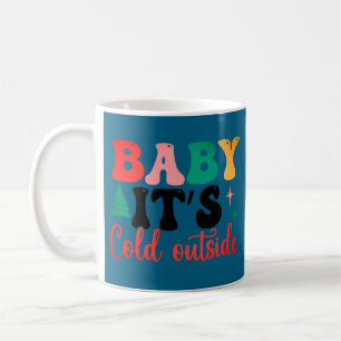 Mug Bébé il fait froid dehors bleu
