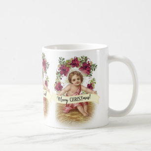 Mug Bébé Jésus dans Noël floral de Manger