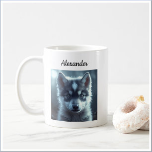 Mug Bébé loup adorable au clair de lune