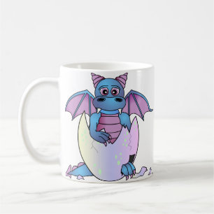 Mug Bébé mignon de dragon en oeuf criqué -