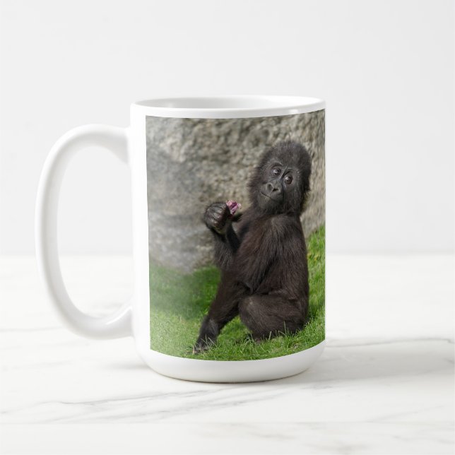 Mug Bébé mignon Gorilla Café (Gauche)