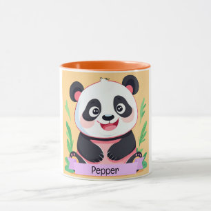 Mug Bébé mignon Panda Nom personnalisé
