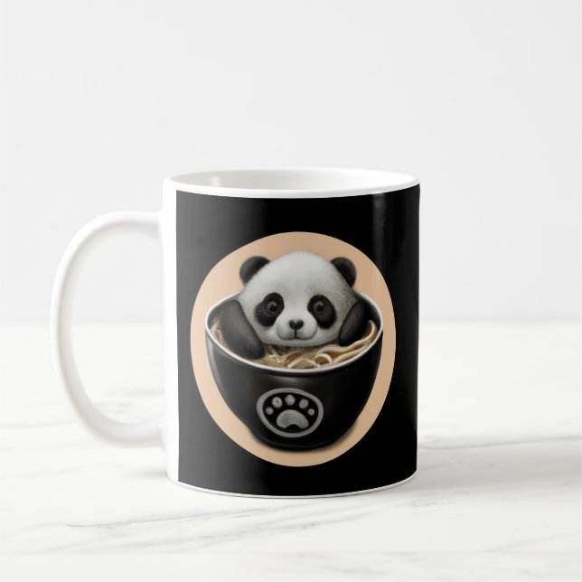 Mug Bébé Mignonne Panda Ours Baigner Dans Un Bowl De R (Gauche)