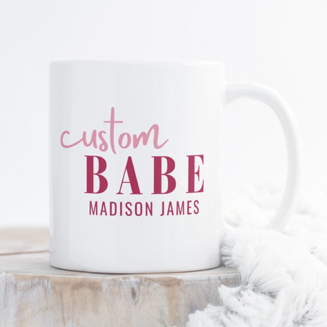 Mug Bébé Personnalisé Drôle Dire Nom Personnalisé (Créateur téléchargé)
