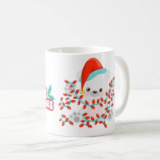 Mug Bébé Polar Ours Noël (Devant droit)