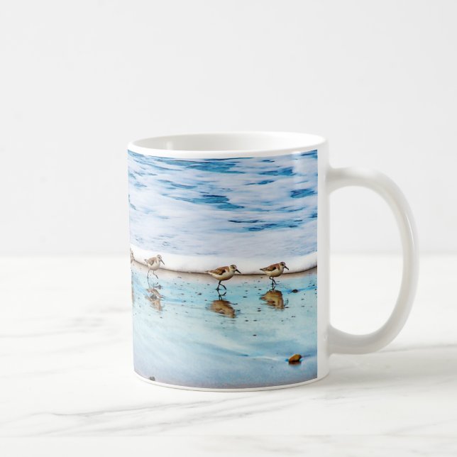 Mug Bécasseaux fonctionnant le long de la plage (Droite)
