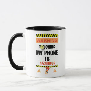 Mug Bécher et Bunsen  Toucher mon téléphone est dan