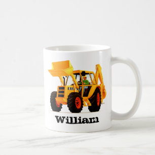 Mug Bêcheur jaune nommé fait sur commande de la