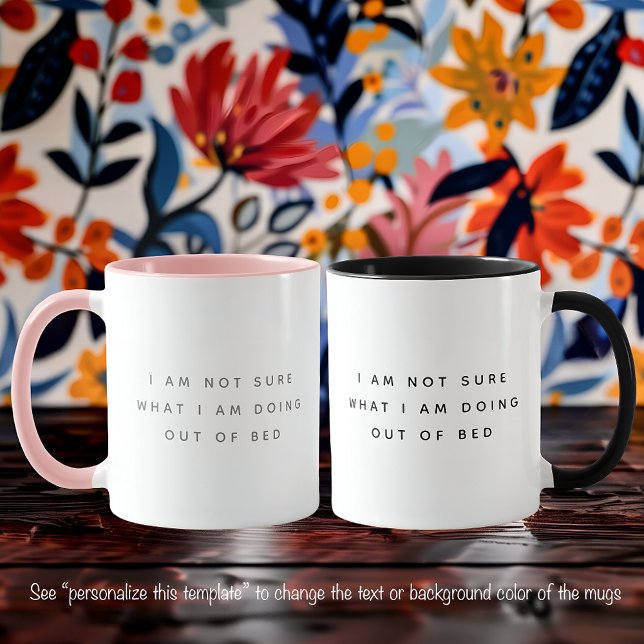 Mug Bed Lover Drôle Citation tendance noir Police Deux (Créateur téléchargé)