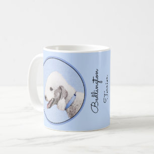 Mug Bedlington Terrier Peinture - Art Chien original