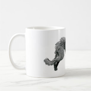 Mug Bedlington Whippet Lurcher Dog Line Dessin artisti