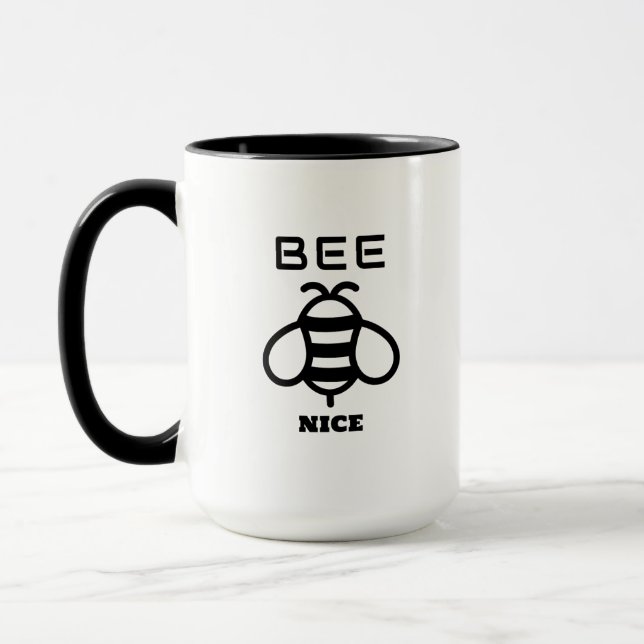 Mug Bee Nice with Minimal Design (Gauche)