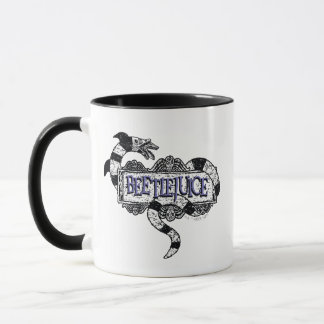 Mug Beetlejus | Vapeur de sable enroulé sur le logo Be