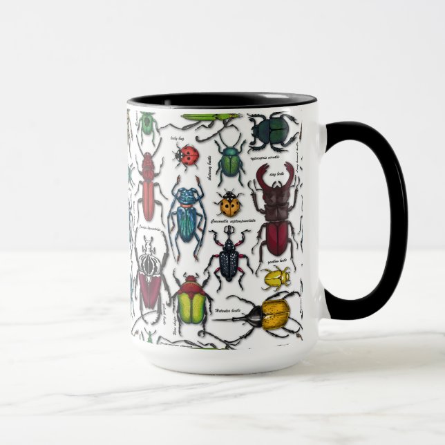 Mug Beetons sur blanc (Droite)