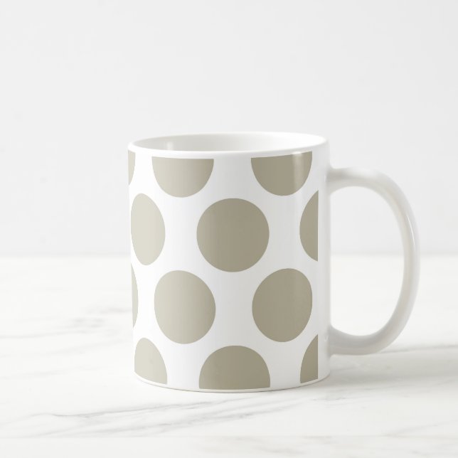 Mug Beige Polkadot de toile de jute (Droite)