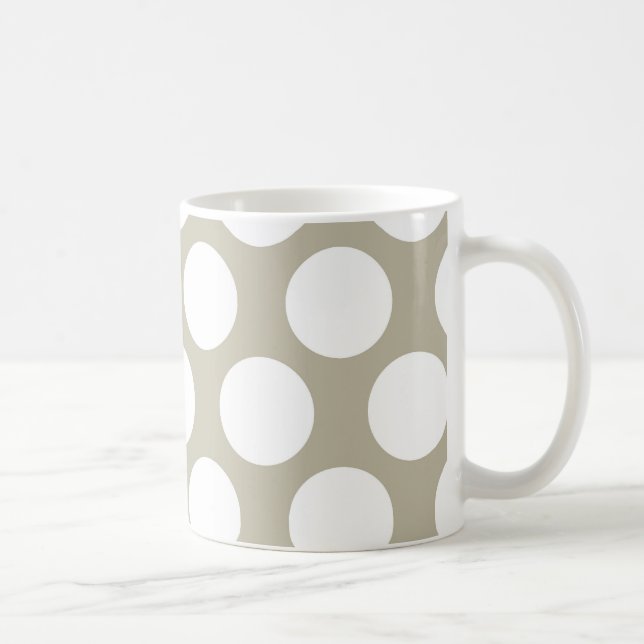 Mug Beige Polkadot de toile de jute (Droite)