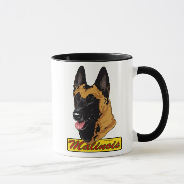 Mug Belge Malinois Headstudy (Droite)