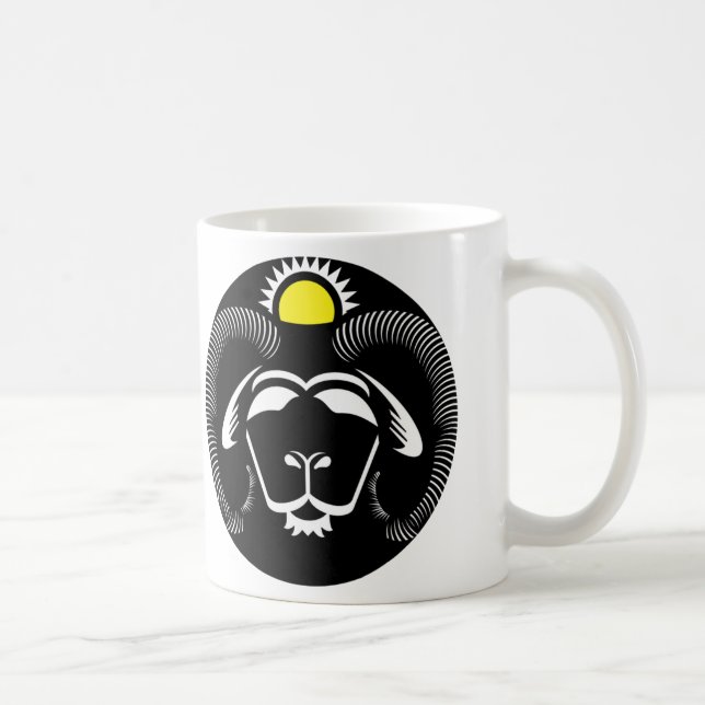 Mug Bélier à baies graphiques avec soleil (Droite)