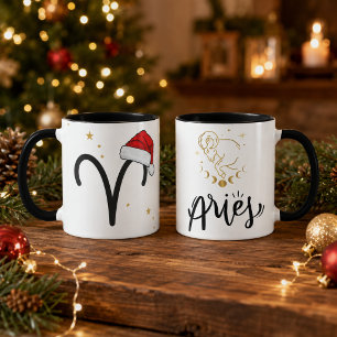 Mug Bélier de Noël Chapeau de Père Noël