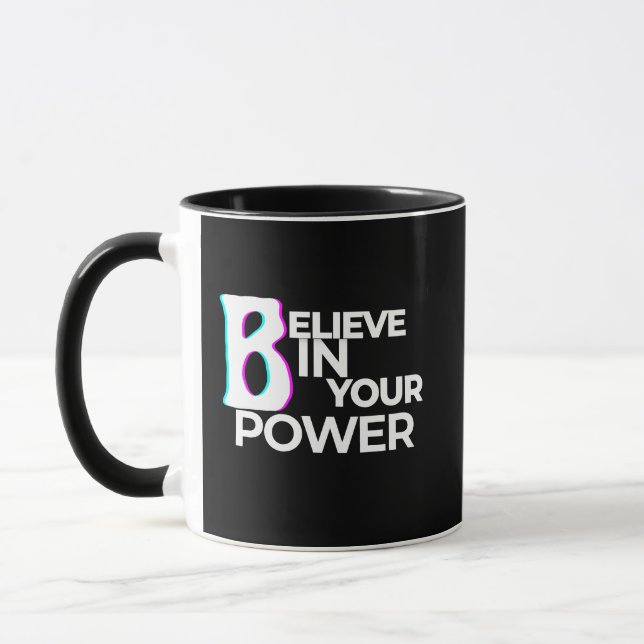 Mug Believe in Your Power Confidence Motivation (Gauche)