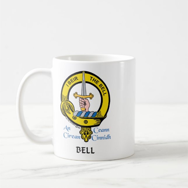 Mug BELL Scottish Clan Crest Crest (Gauche)
