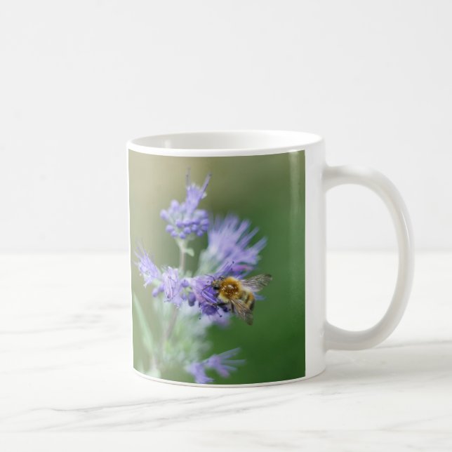 Mug Belle abeille sur fleur bleue (Droite)