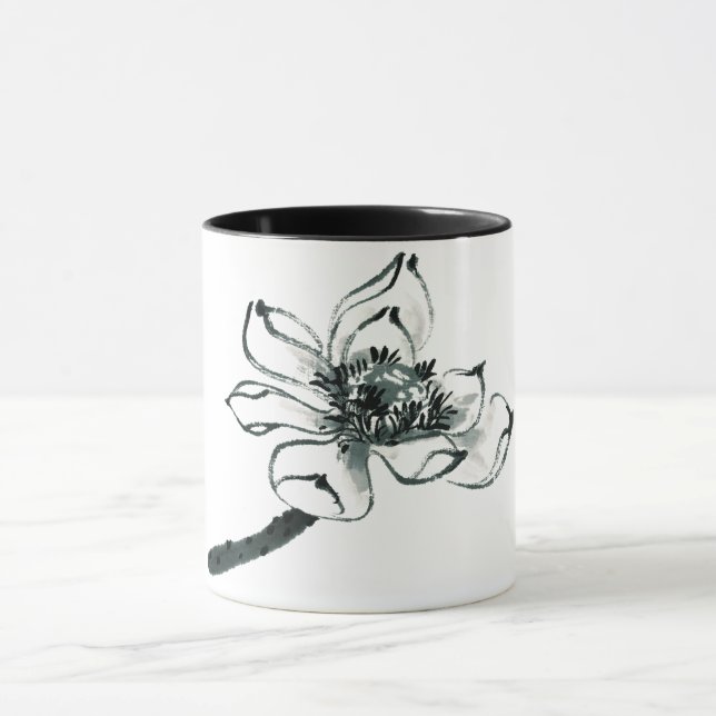 Mug Belle aquarelle Lotus de la paix | (Centre)