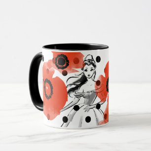 Mug Belle avec des pavots et des Pois