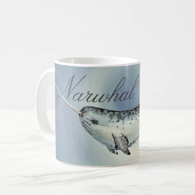 Mug Belle baleine Narwhal, Monodon Monoceros (Devant gauche)