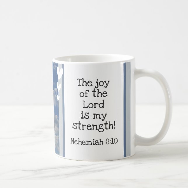 Mug Belle Bible Verse Nuages Modèle photo Personnalisé (Droite)