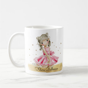 Mug Belle bougie d'aquarelle peinte à la main Ballerin