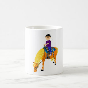 Mug Belle caricature garçon équitation cheval poney ca