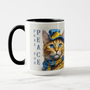 Mug Belle chatte jaune aux yeux bleus - ukraine