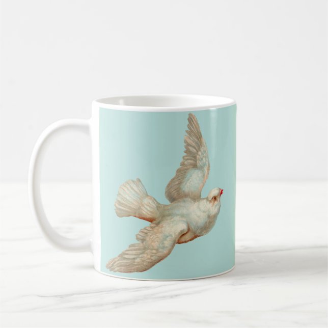 Mug  belle colombe blanche (Gauche)