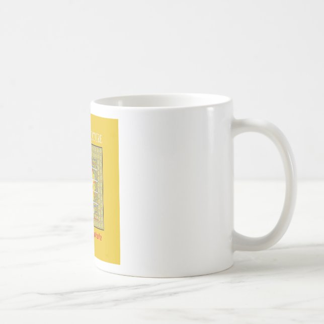 Mug Belle conception graphique extraordinaire jaune or (Droite)