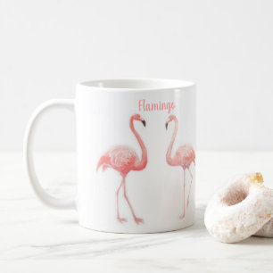 Mug Belle Conte Fée Pour Deux Flamants roses Fleur Tro