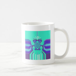 Mug Belle couleur vectorielle bleu cyan cyan iridescen
