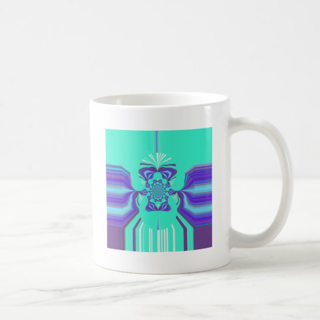 Mug Belle couleur vectorielle bleu cyan cyan iridescen (Droite)