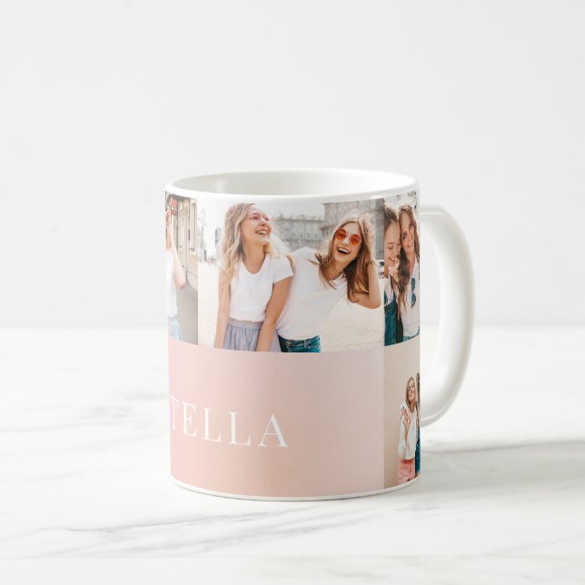 Mug Belle élégante aura pastel moderne 6 photo (Devant droit)