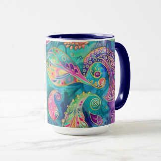 Mug Belle et Vibrant Whimsical Paisley