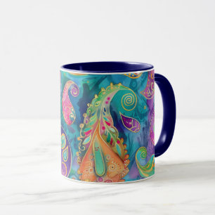 Mug Belle et Vibrant Whimsical Paisley