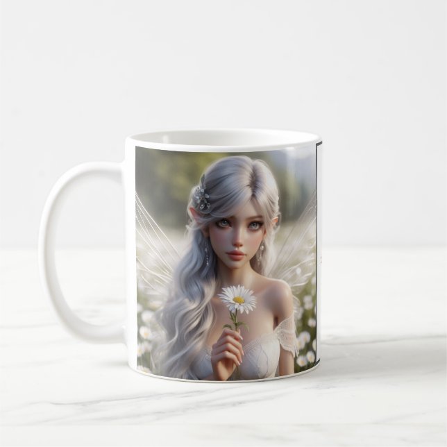 Mug Belle fée d'avril en marguerite (Gauche)