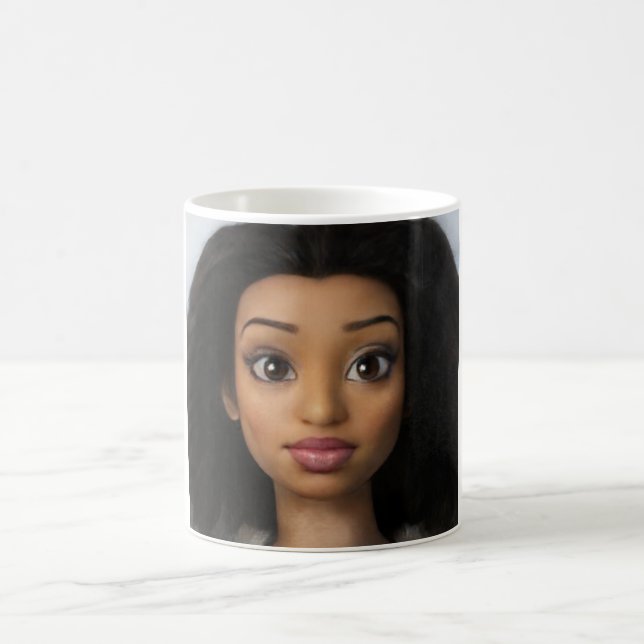 Mug Belle femme noire Doll Doll Photo (Centre)