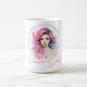 Mug Belle Fille Cancer Avec Traits